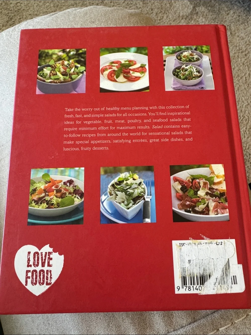 Salad Cookbook Hardcover 2009 GUC